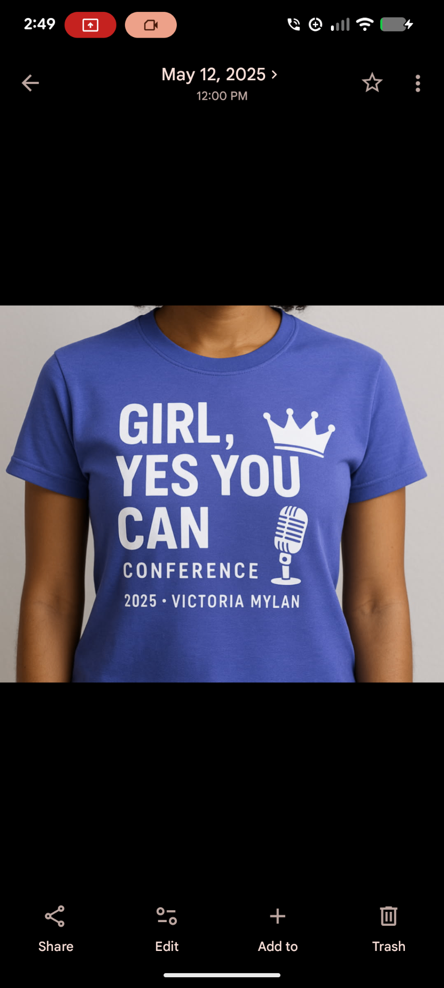 "Girl, Yes You Can" Conference Tee