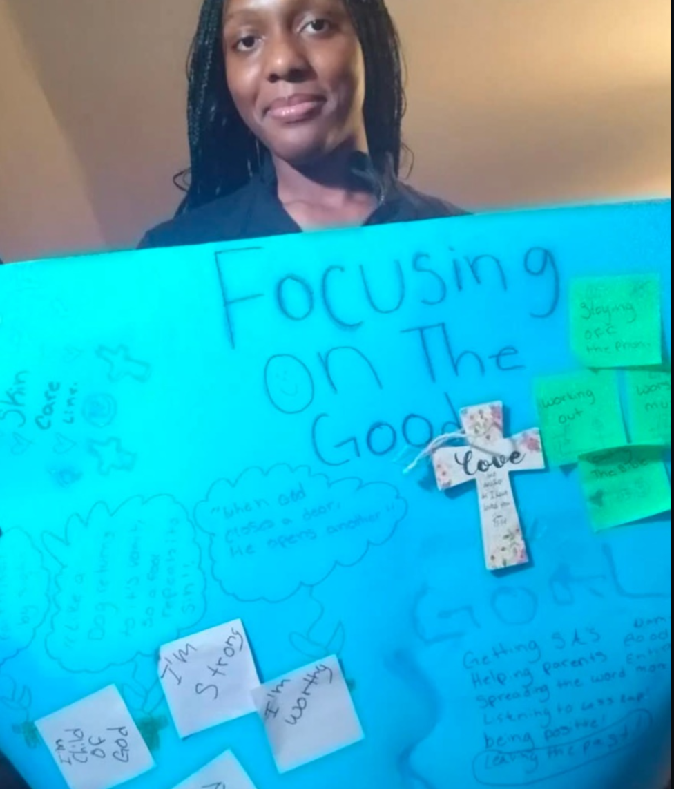 Focusing on the good vision board